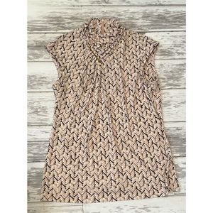 Calvin Klein Women Pink Black Work Shirt Blouse New With Tags NWT Size Small